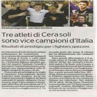Tre atleti di Cerasoli sono vice-campioni d'Italia